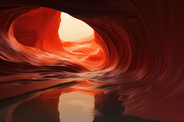 Crimson Canyons. Mystical Reflections. Sandstone Curves