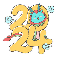 2024년 청룡의 해 일러스트