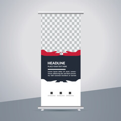 Modern abstract minimal business stand banner design