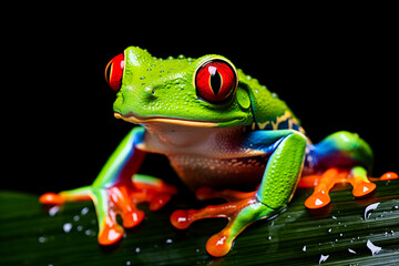 Fototapeta premium Red-eyed tree frog (Agalychnis callidryas)