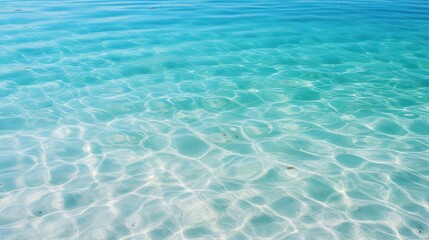 blue water in the sea with sun reflections and white sand, summer background Generative AI