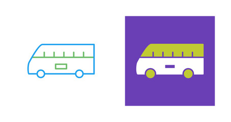 Bus on Airport Vector Icon