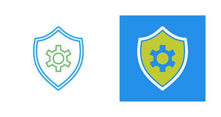 Fototapeta premium Shield Settings Vector Icon