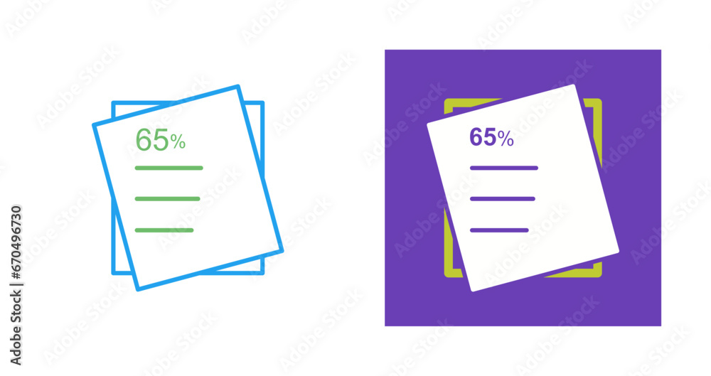 Sticker Graded Paper Vector Icon