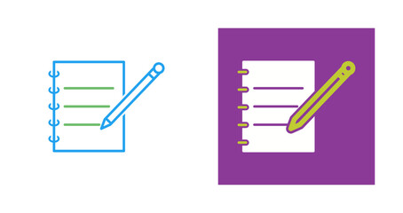 Fototapeta premium Notebook & Pen Vector Icon