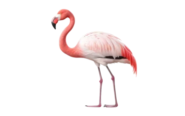 Fotobehang Pink Flamingo Bird Species on isolated background ©  Creative_studio