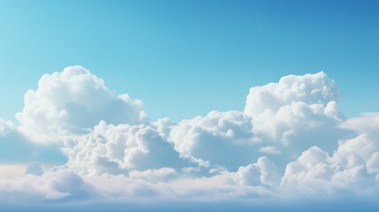 Sky background with white clouds. illustration. Eps 10 file. Generative AI