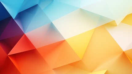 Abstract geometric background with colorful triangles. illustration. Eps 10. Generative AI