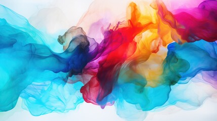 Abstract background with colored ink in water. Abstract background for design. Generative AI
