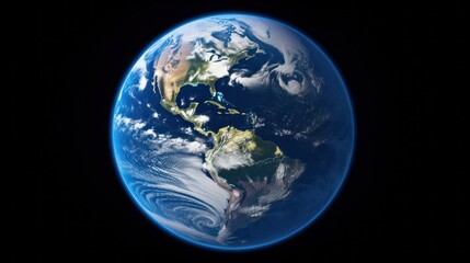 Naklejka na ściany i meble A striking photograph of Earth, captured by the advanced optics of the James Webb Space Telescope
