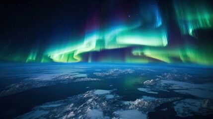 The cosmic ballet of Northern Lights, a radiant spectacle from space