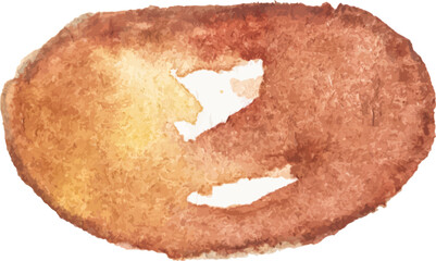 Abstract vector watercolor illustration of autumn mushrooms. Hand drawn nature design elements isolated on white background.