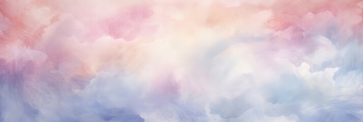 Obraz na płótnie Canvas A gentle watercolor background painted in soothing pastel hues. Soft, pastel colors, watercolor art, tranquil design, artistic elegance, calming shades, creative beauty. Generated by AI.