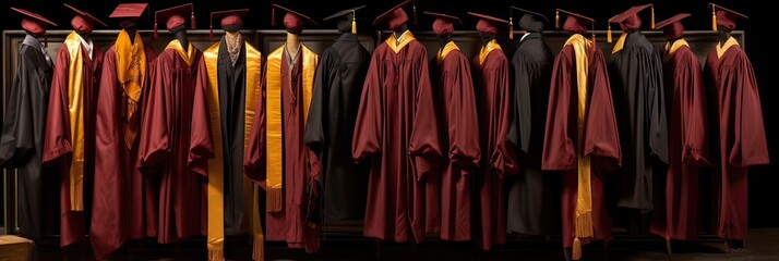 A symbol of achievement and scholarly excellence. Graduation, university, ceremony, traditional, cap and gown, academic, scholarly, achievement, symbol. Generated by AI.