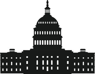 vector  icon of capitol building washington dc american congress