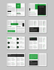 Company profile, multipage flyer brochure, portfolio magazine, annual report, catalog and a4 multipage template design