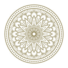 mandala gold wheel of life, Buddhist Chakra symbol