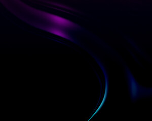 black abstract background with fading  purple green glowing lines