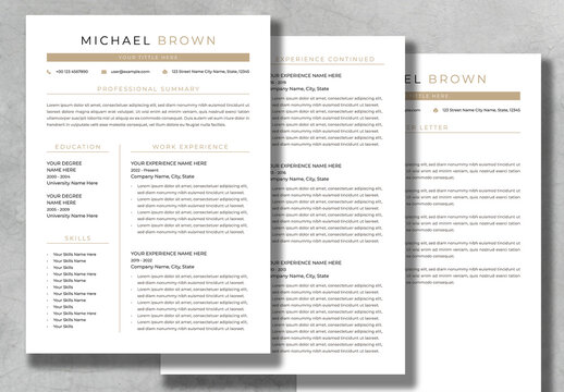 Clean Resume Cv Template Layout 