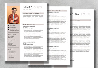 Gray and White Resume Design Template