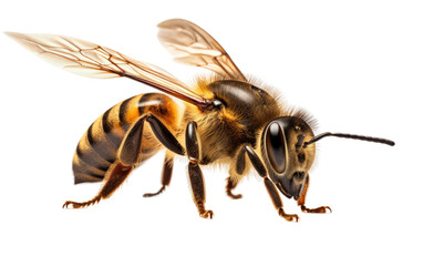 Giant Honeybee Species Information on isolated background - obrazy, fototapety, plakaty