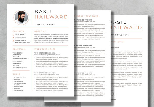Unique and Clean Resume Template Layout Design