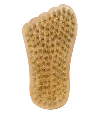 Wooden foot brush isolated on white background