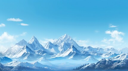 Nature's beauty, breathtaking landscape, serene, alpine, peaks, tranquil, snowy summits, scenic vista, outdoor adventure. Generated by AI.