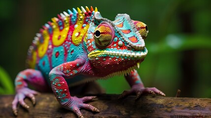 Wind within the wild, outlandish fauna, multi-colored creature, wilderness environment, bolsters on creepy crawlies, creature with excellent skin