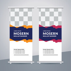 
Modern abstract minimal business stand banner design