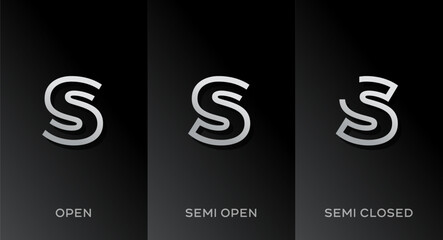 Set of letter S logo icon design template elements