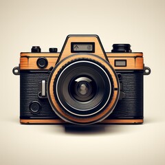 minimalistic camera image perfect for a print