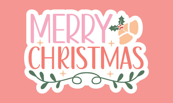 Merry christmas Stickers Design