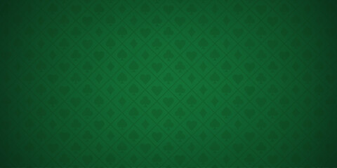 Poker table. Casino background. Panoramic diagonal gambling textured material design with spades for online app. Vector illustration