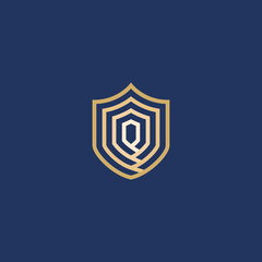 Vector logo design template. Creative Shield Concept Logo Design Template