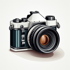 minimalistic camera image perfect for a print