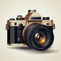 minimalistic camera image perfect for a print