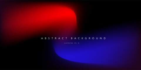 Abstract gradient with Red and Blue wave color background for template, poster, flyer design. Vector illustration	