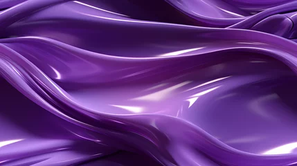 Foto op Canvas Seamless glossy wavy purple slime with ambient reflections © Matthias