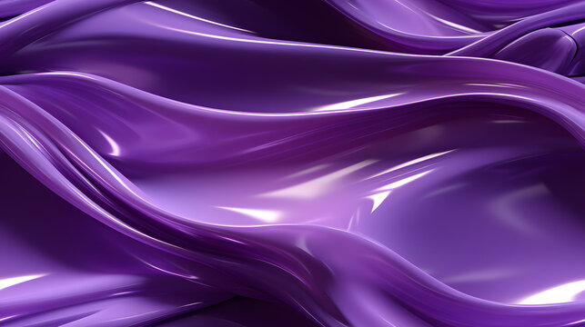 Seamless glossy wavy purple slime with ambient reflections