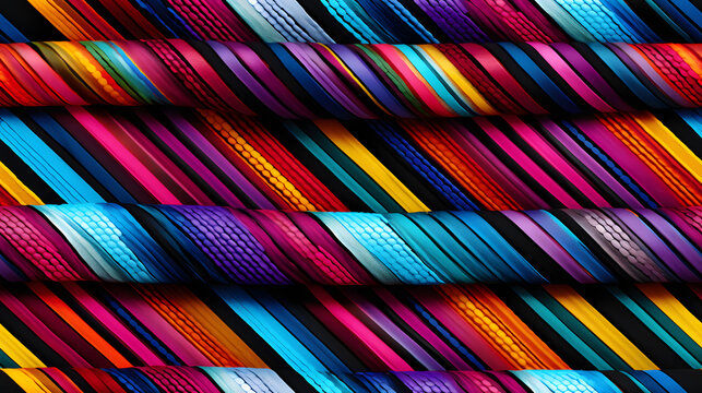 Seamless vibrant Quechua woven textile pattern