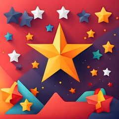Star background-feedback star Created generative Ai