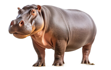 Hippopotamus in the Wild Insights on isolated background