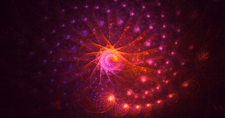 Fototapeta premium 3D manual rendering abstract fractal light background