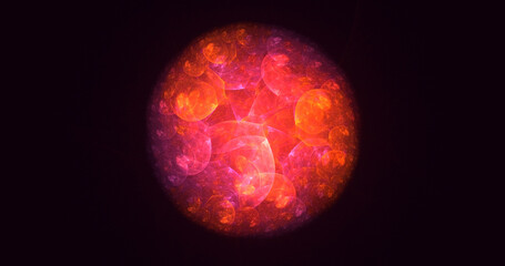 3D manual rendering abstract round light background