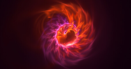 Naklejka premium 3D manual rendering abstract fractal light background