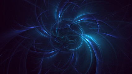 3D manual rendering abstract fractal light background