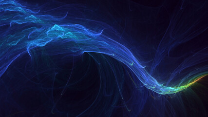 3D manual rendering abstract colorful fractal light background