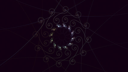 3D manual rendering abstract round light background