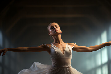 Ballerina dancer dancing ballet, ballerina pro, dancing woman, dancing professional - obrazy, fototapety, plakaty